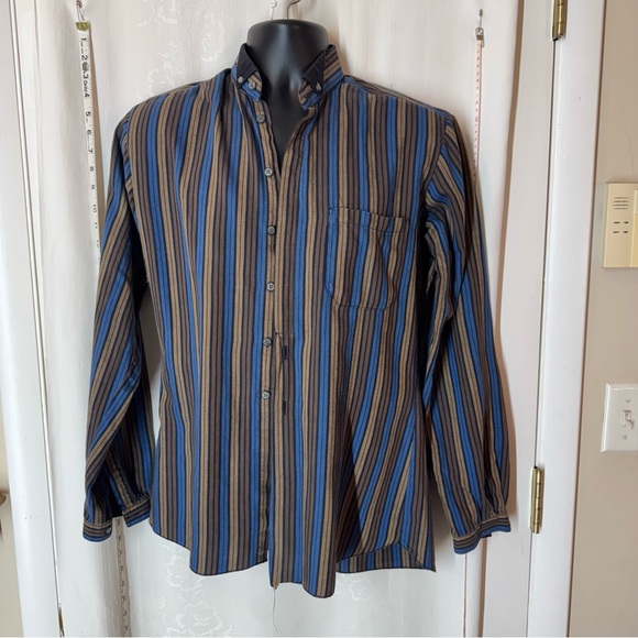Vintage Men's Collegio Favori Striped Button Down - Picture 1 of 7
